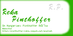 reka pinthoffer business card